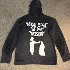 Graphic Black Hoodie with Unique Print